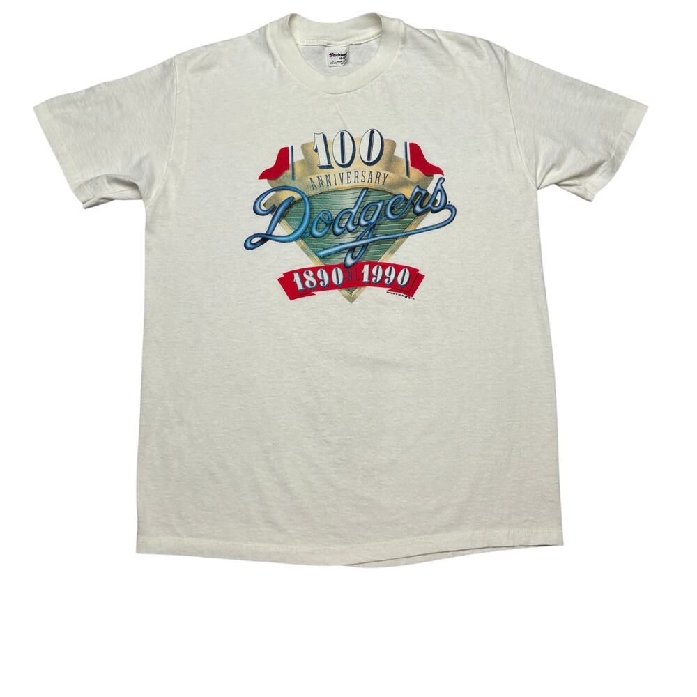 Vintage 1990 Los Angeles Dodgers 100 Year Anniversary T Shirt Men's Large MLB